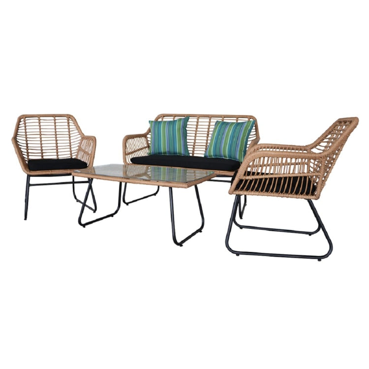 [UK Warehouse] 4 in 1 Baby Chair Woven Rattan Table And Chair