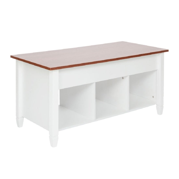 [US Warehouse] Solid Wood Foot Lift Table with Storage Cabinet, Size: 104.5x49.5x49-62.5cm