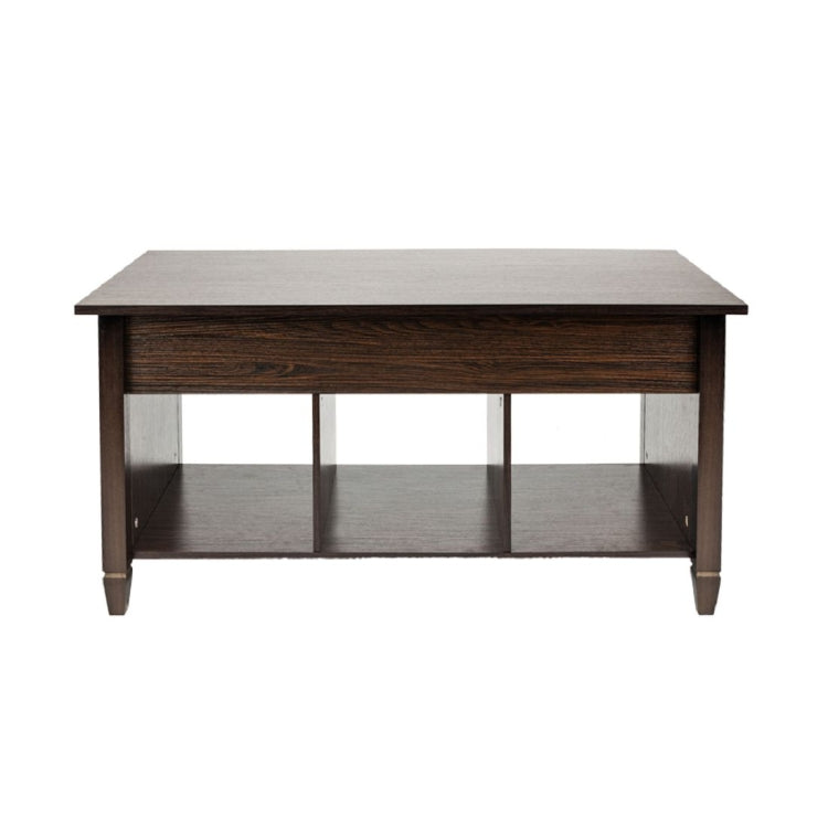 [US Warehouse] Solid Wood Foot Lift Table with Compartment Storage Cabinet, Size: 104.5x49.5x49-62.5cm