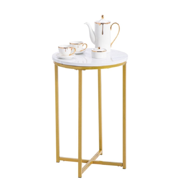 [UK Warehouse] Marble Series Single-layer Round Side Table, Size: 40x40x60cm