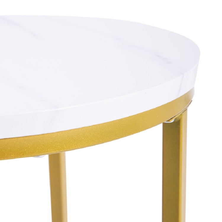 [UK Warehouse] Marble Series Single-layer Round Side Table, Size: 40x40x60cm