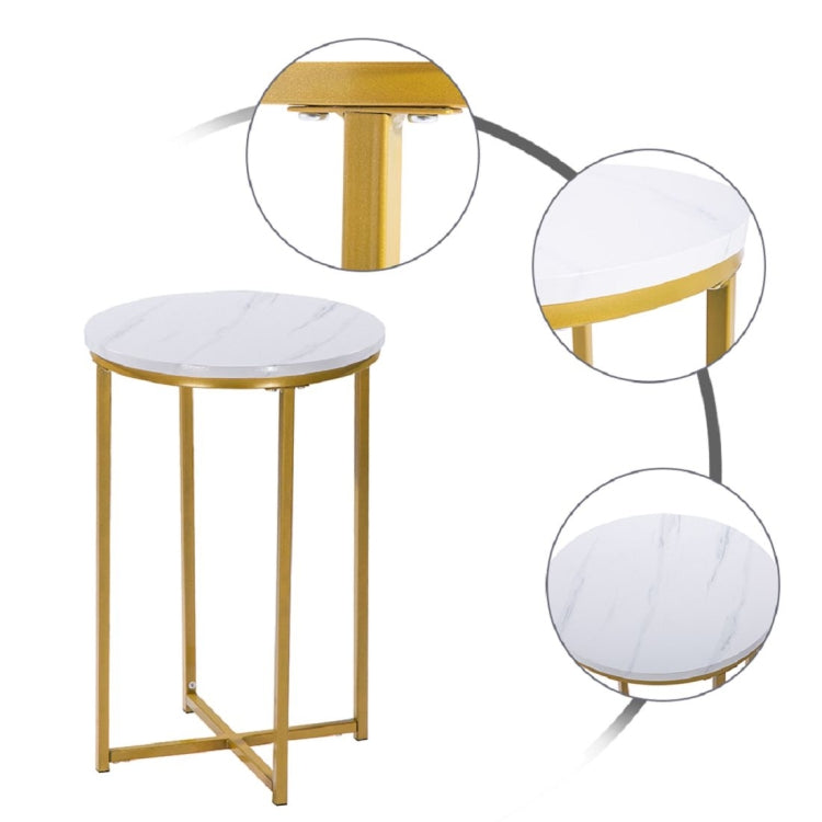 [UK Warehouse] Marble Series Single-layer Round Side Table, Size: 40x40x60cm