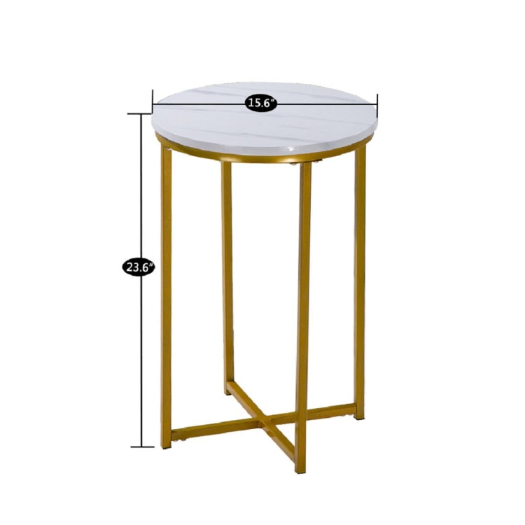 [UK Warehouse] Marble Series Single-layer Round Side Table, Size: 40x40x60cm