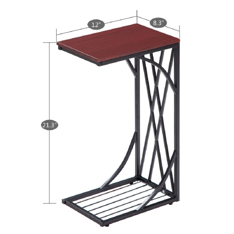 [US Warehouse] C-shaped Sofa Side Table, Size: 30.5x21x54cm