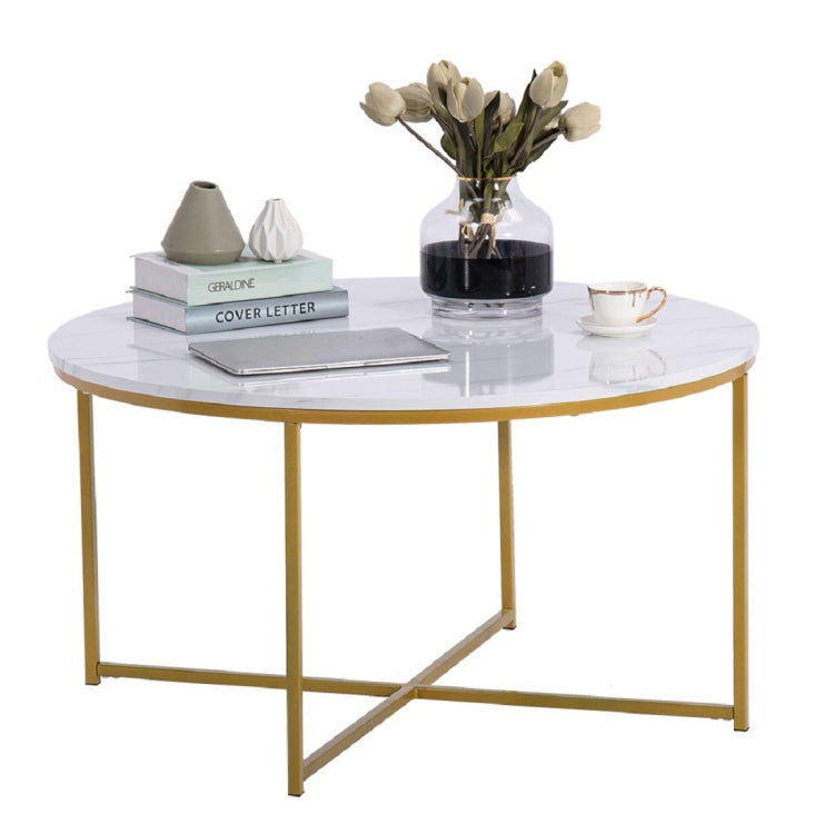 [US Warehouse] Marble Series Round Table, Size: 90x90x48.5cm