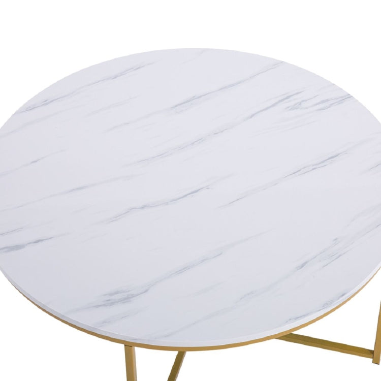 [UK Warehouse] Marble Series Round Table, Size: 90x90x48.5cm