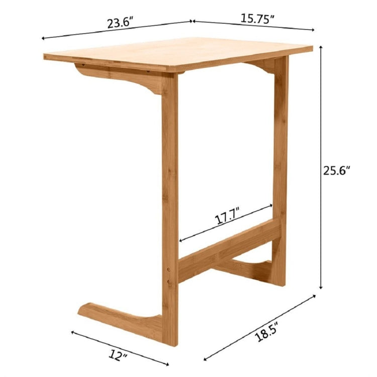 [US Warehouse] L-shaped Bamboo Sofa And Lazy Table, Size: 60x40x65cm