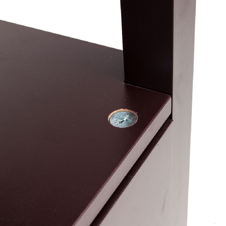 [US Warehouse] Double Coffee Side Table with Drawer, Size: 60.4x30.5x61.3cm