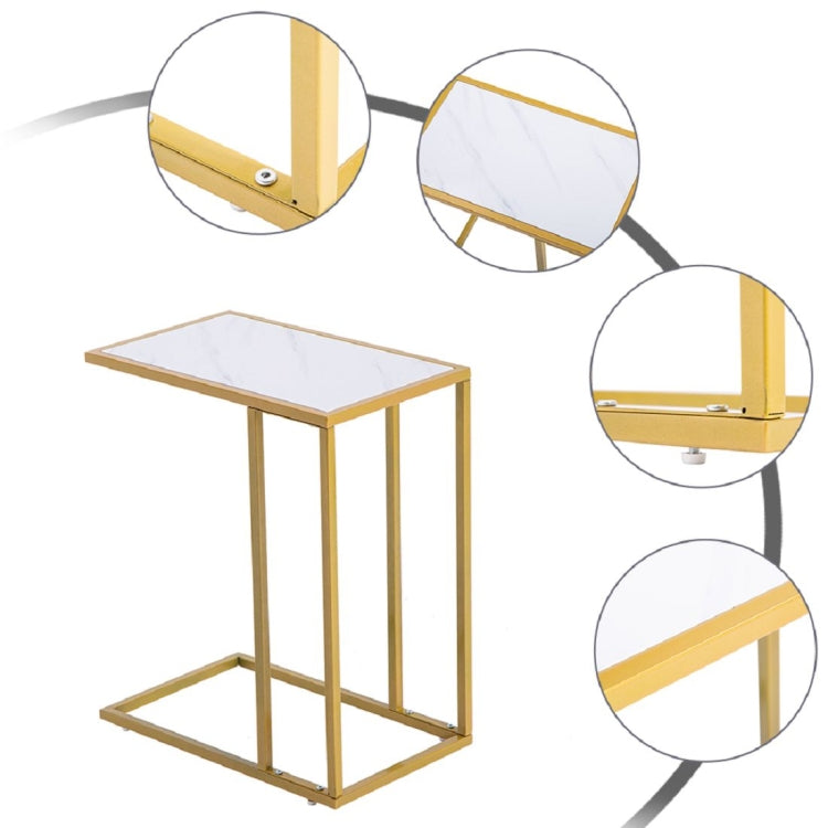 [US Warehouse] Marble Series C-shaped Side Table Lazy Table, Size: 30x48x61cm