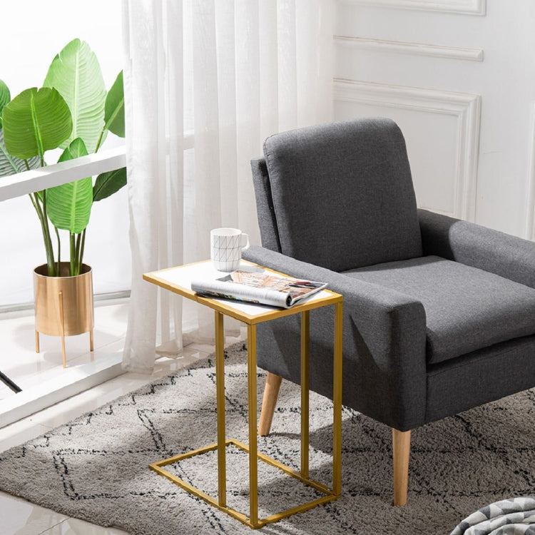[US Warehouse] Marble Series C-shaped Side Table Lazy Table, Size: 30x48x61cm