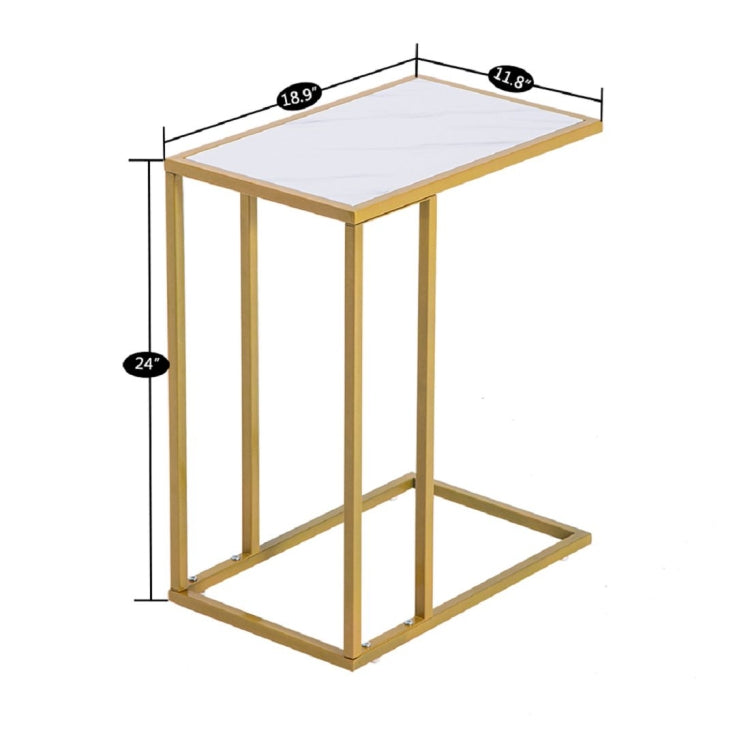 [UK Warehouse] Marble Series C-shaped Side Table Lazy Table, Size: 30x48x61cm