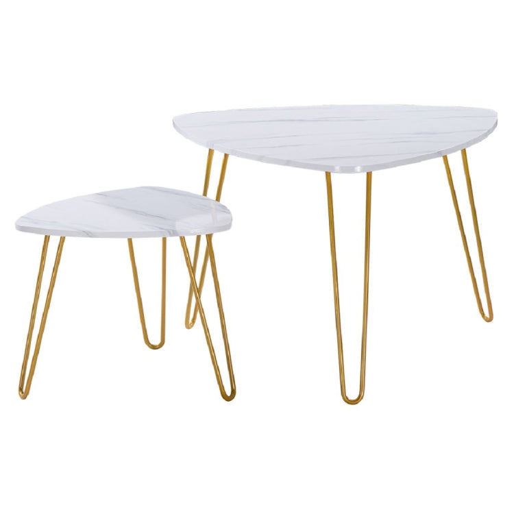 [US Warehouse] Marble series 2 in 1 Triangle Table, Size: 84x83x46cm
