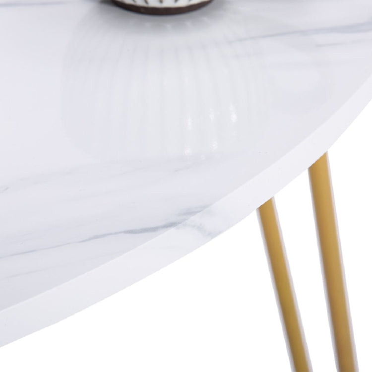 [US Warehouse] Marble series 2 in 1 Triangle Table, Size: 84x83x46cm