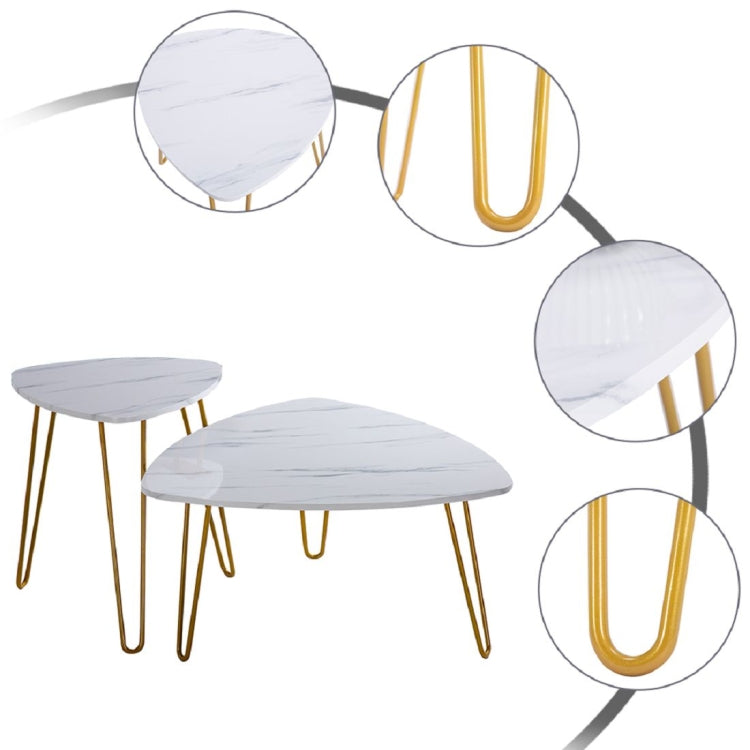 [US Warehouse] Marble series 2 in 1 Triangle Table, Size: 84x83x46cm