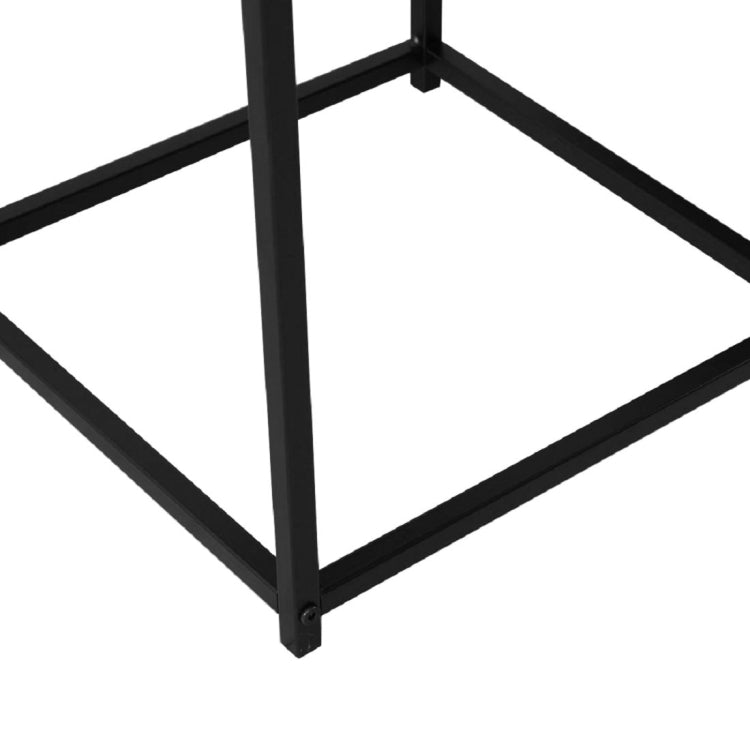 [US Warehouse] Antique Iron Frame Wood Texture Veneer Table, Size: 38x37.5x 46cm