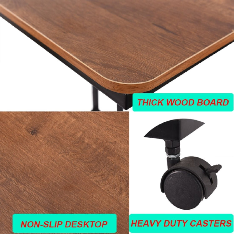 [US Warehouse] Metal Frame Type C Mobile Table with Wheels, Size: 20x14.1x24.6 inch