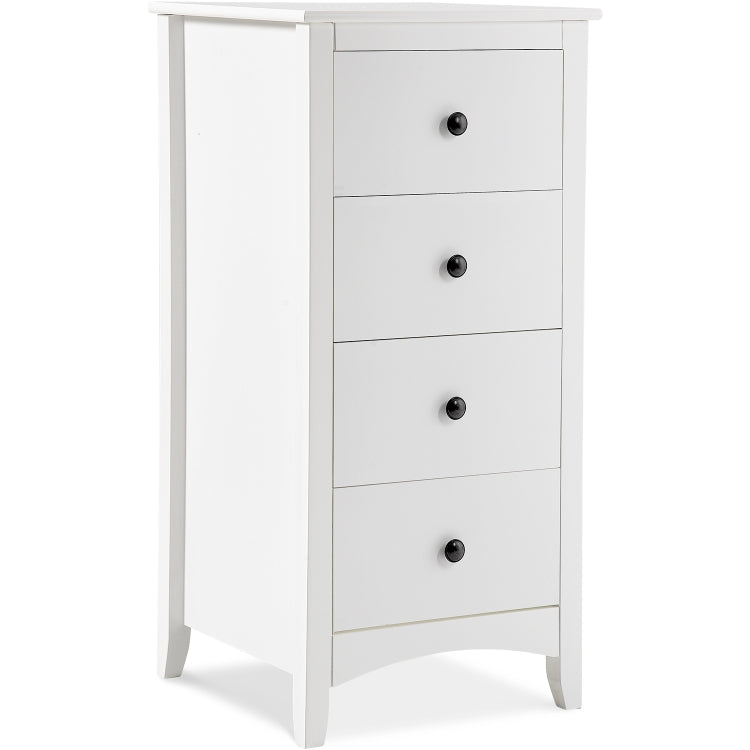 [EU Warehouse] Vintage Cabinet with 4 Drawers, Size: 45 x 45 x 94 cm(White)