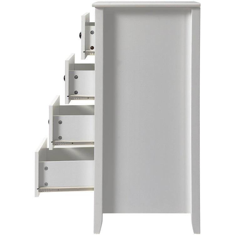 [EU Warehouse] Vintage Cabinet with 4 Drawers, Size: 45 x 45 x 94 cm(White)