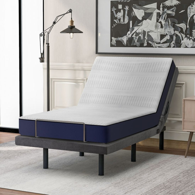 [US Warehouse] Adjustable Ergonomic Double Bed, with Vibration Massage Function & 1A / 2A USB Port & Wireless Remote Control & LED Night Light