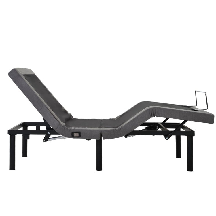 [US Warehouse] Adjustable Ergonomic Double Bed, with Vibration Massage Function & 1A / 2A USB Port & Wireless Remote Control & LED Night Light
