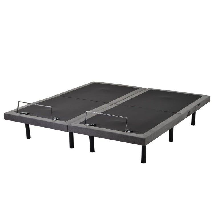 [US Warehouse] 2 PCS Adjustable Ergonomic Double Bed, with Vibration Massage Function & 1A / 2A USB Port & Wireless Remote Control & LED Night Light