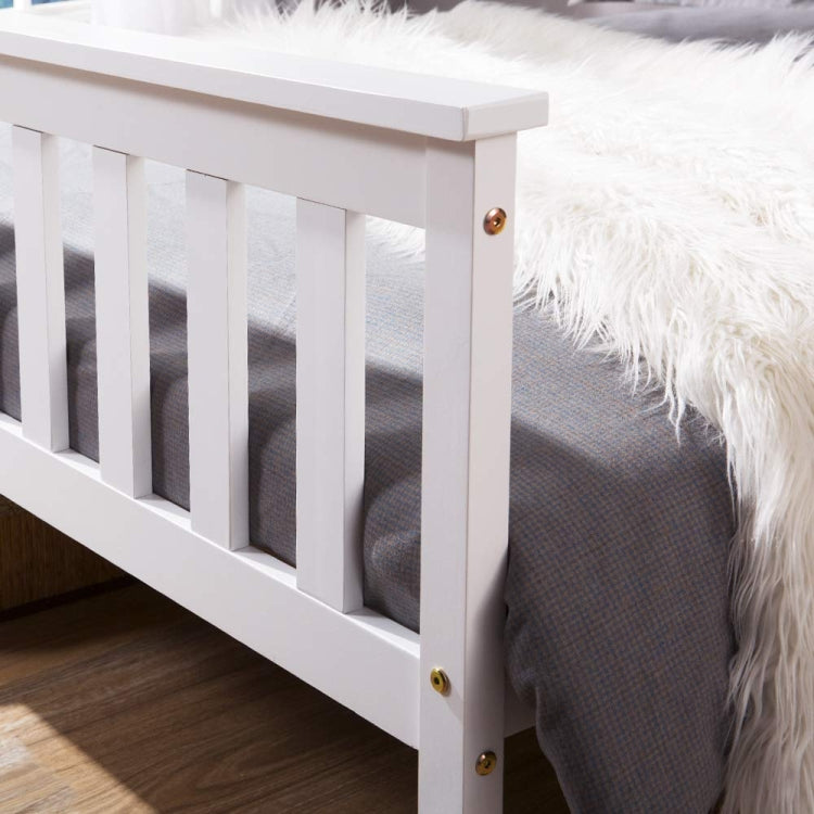[EU Warehouse] Adult and Child White Pine Double Bed, Size: 140x200cm