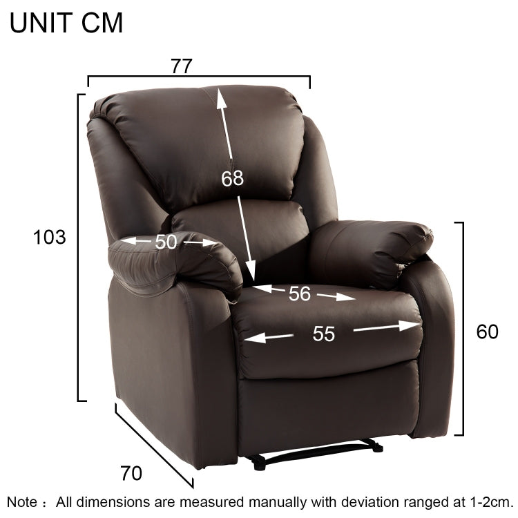 [EU Warehouse] Modern Family Lounge Game Theater Leather Armchair Sofa, Only Send to German Warehouse (Brown)