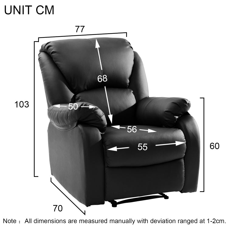 [EU Warehouse] Modern Family Lounge Game Theater Leather Armchair Sofa, Only Send to German Warehouse (Black)