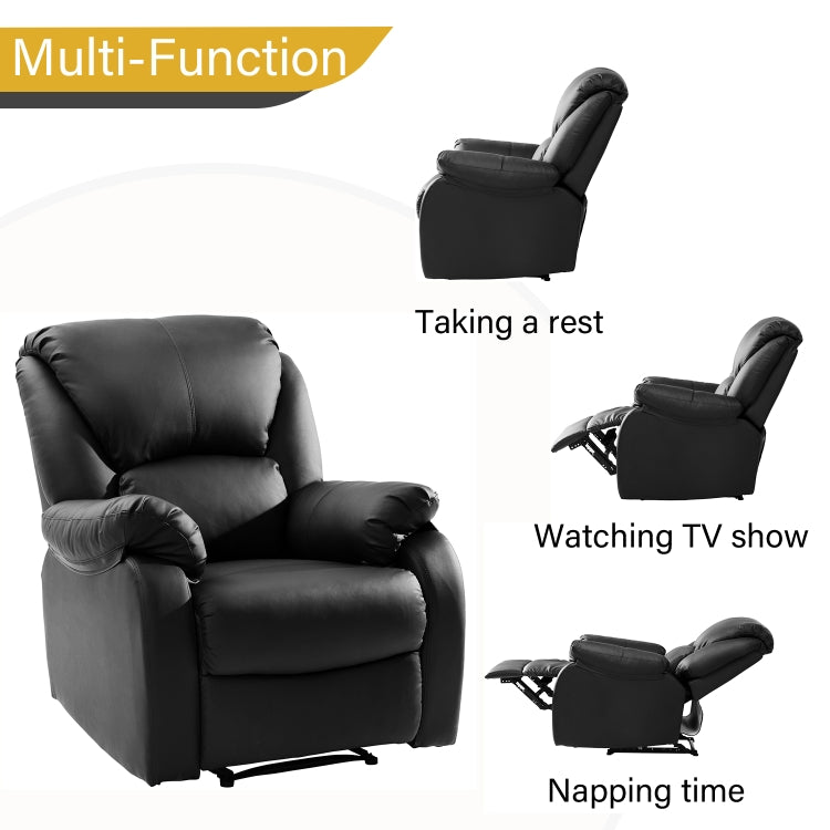 [EU Warehouse] Modern Family Lounge Game Theater Leather Armchair Sofa, Only Send to German Warehouse (Black)
