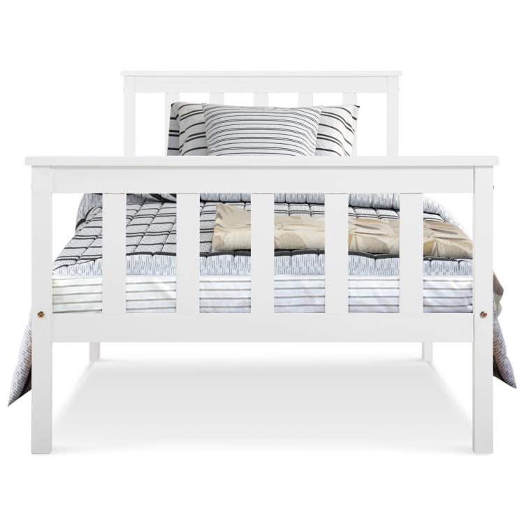 [EU Warehouse] Modern and Simple White Solid Pine Single Bed, Size: 200 x 90cm