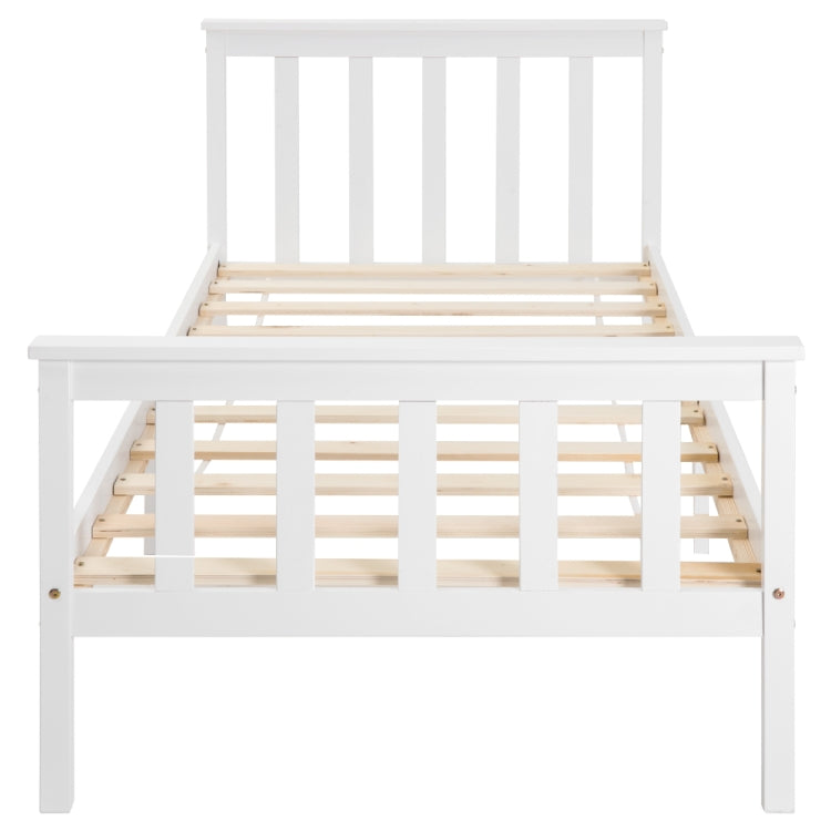 [EU Warehouse] Modern and Simple White Solid Pine Single Bed, Size: 200 x 90cm