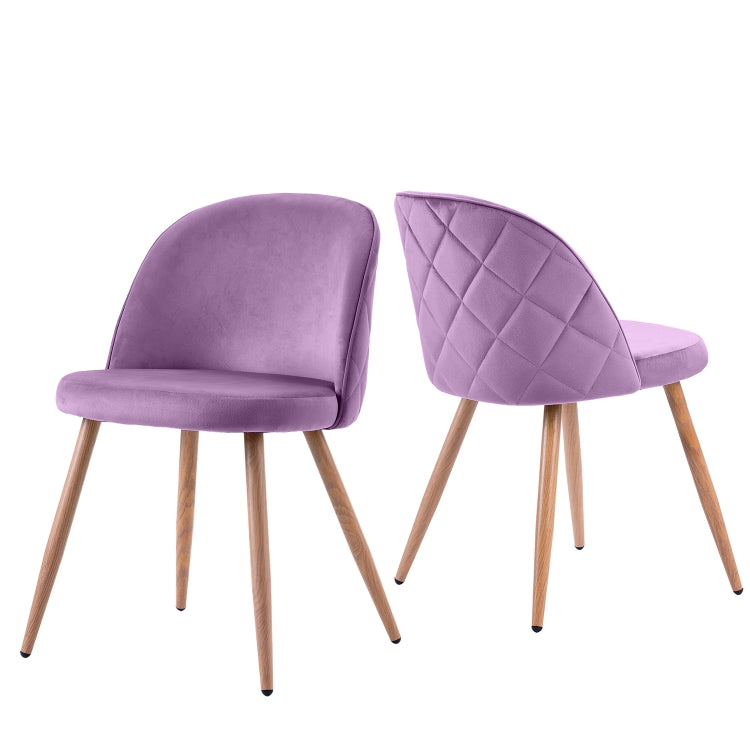 [EU Warehouse] 2 PCS/Set WF190948LAA Simple and Fashionable Dining Chair Living Room Leisure Velvet Upholstered Chair