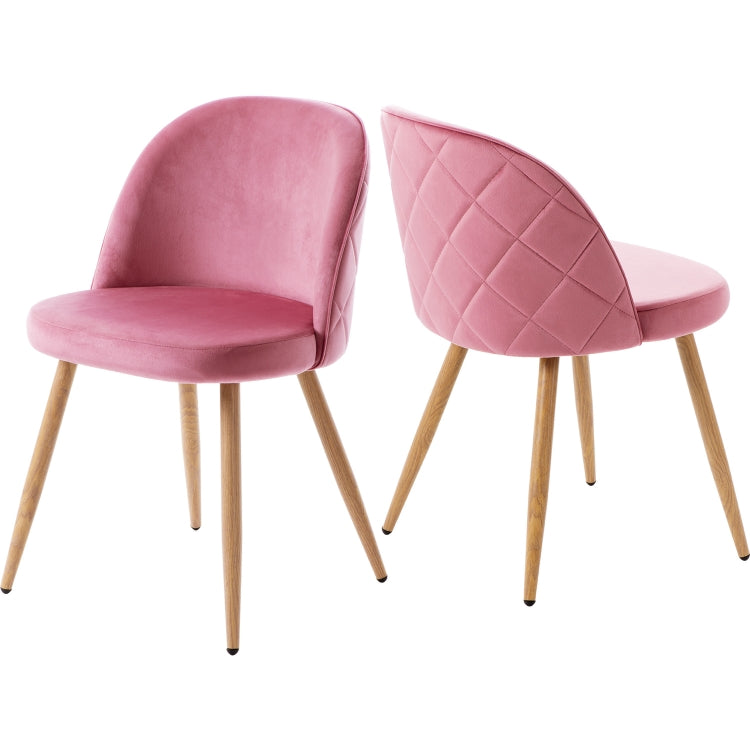 [EU Warehouse] 2 PCS/Set WF190948PAA Simple and Fashionable Dining Chair Living Room Leisure Velvet Upholstered Chair