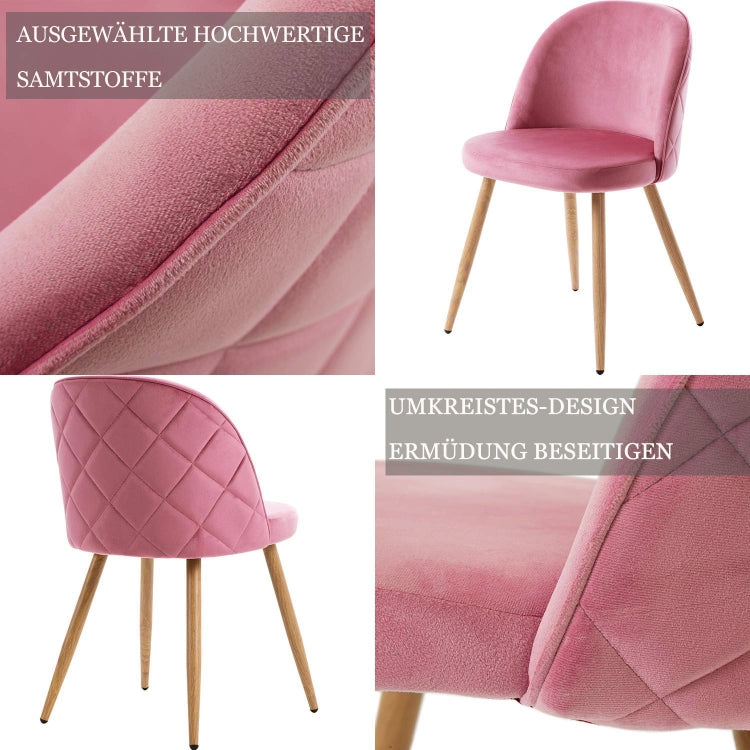 [EU Warehouse] 2 PCS/Set WF190948PAA Simple and Fashionable Dining Chair Living Room Leisure Velvet Upholstered Chair