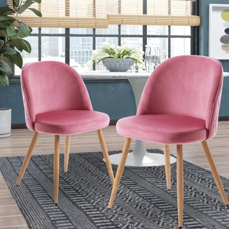 [EU Warehouse] 2 PCS/Set WF190948PAA Simple and Fashionable Dining Chair Living Room Leisure Velvet Upholstered Chair