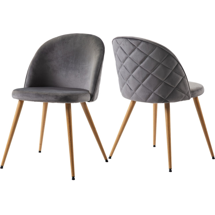 [EU Warehouse] 2 PCS/Set WF190948HAA Simple and Fashionable Dining Chair Living Room Leisure Velvet Upholstered Chair