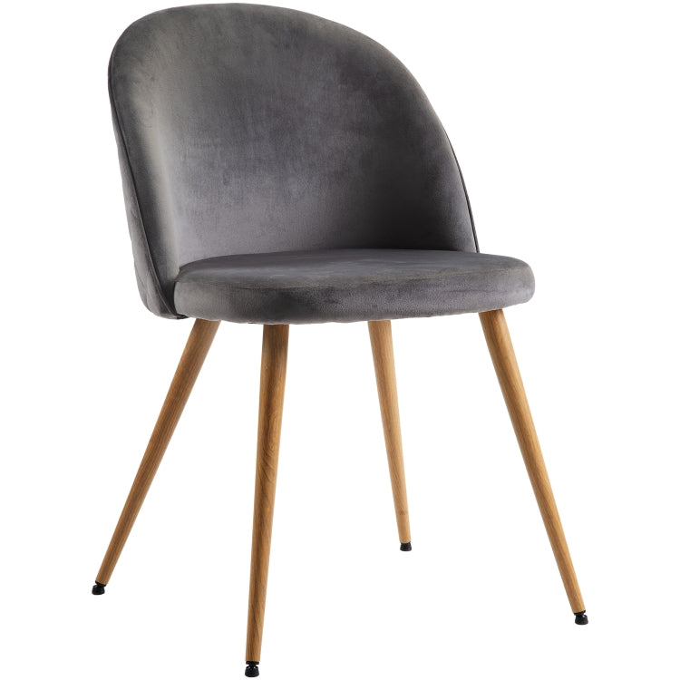 [EU Warehouse] 2 PCS/Set WF190948HAA Simple and Fashionable Dining Chair Living Room Leisure Velvet Upholstered Chair