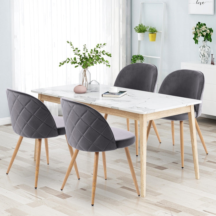 [EU Warehouse] 2 PCS/Set WF190948HAA Simple and Fashionable Dining Chair Living Room Leisure Velvet Upholstered Chair