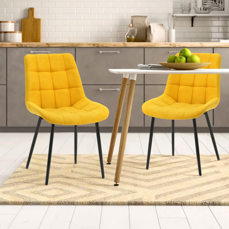 [EU Warehouse] 2 PCS/Set WF191895AAG Simple and Fashionable Casual Dining Chair Fabric Upholstered Chair
