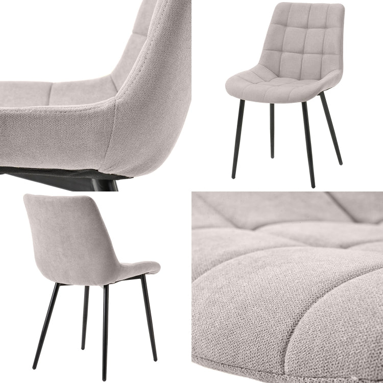 [EU Warehouse] 2 PCS/Set WF191895AAH Simple and Fashionable Casual Dining Chair Fabric Upholstered Chair
