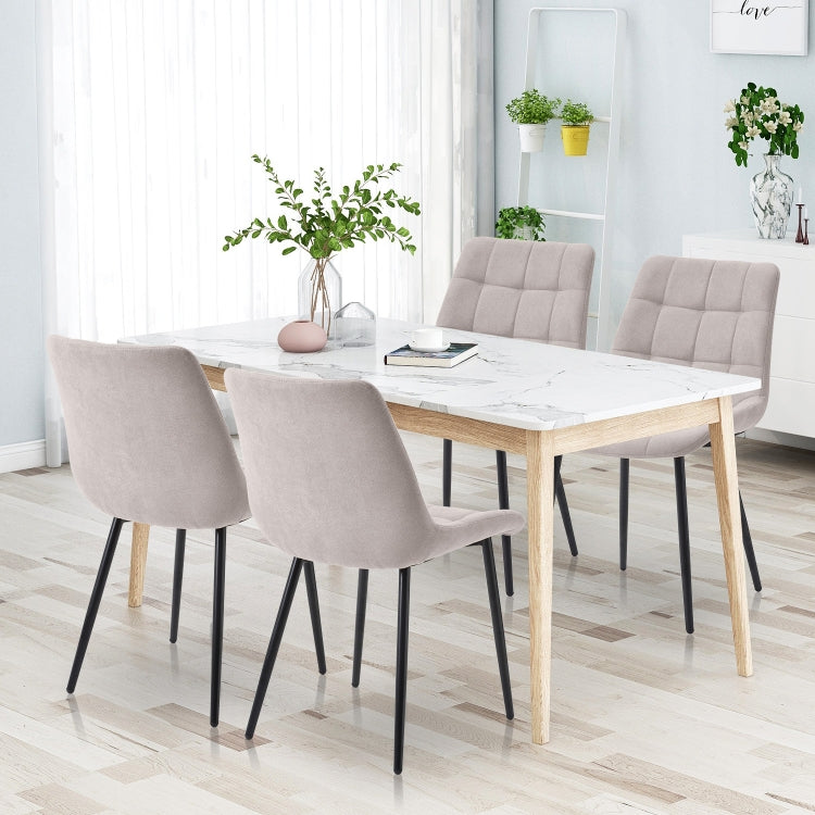 [EU Warehouse] 2 PCS/Set WF191895AAH Simple and Fashionable Casual Dining Chair Fabric Upholstered Chair