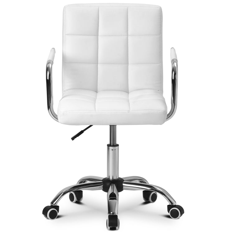 [EU Warehouse] PP193396AAA Adjustable Height Office White Leather Chair