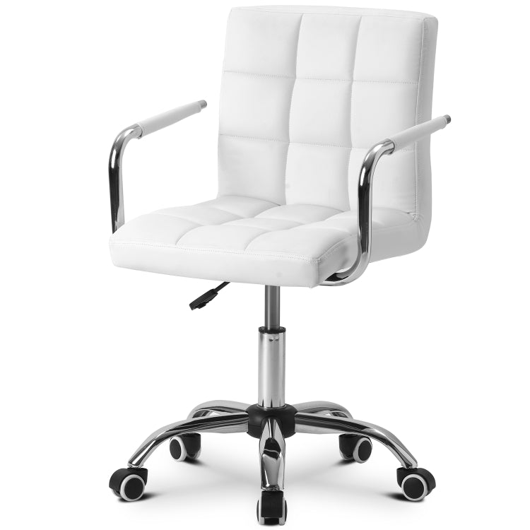 [EU Warehouse] PP193396AAA Adjustable Height Office White Leather Chair