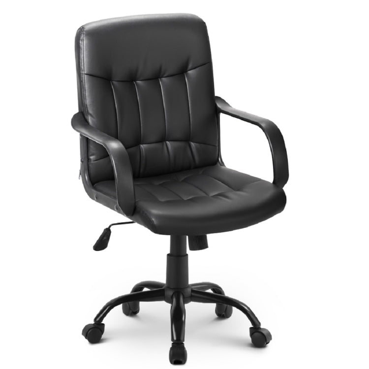 [EU Warehouse] PP035851BAA Office Chair Leatherette Office Chair Height Adjustable Swivel Chair for Office / Living Room
