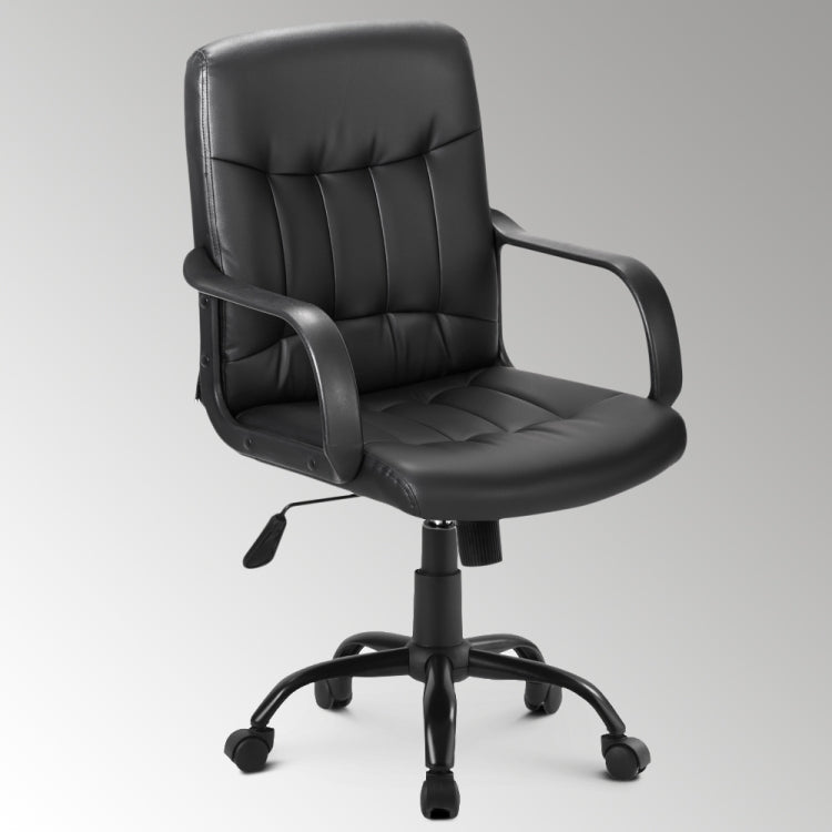 [EU Warehouse] PP035851BAA Office Chair Leatherette Office Chair Height Adjustable Swivel Chair for Office / Living Room