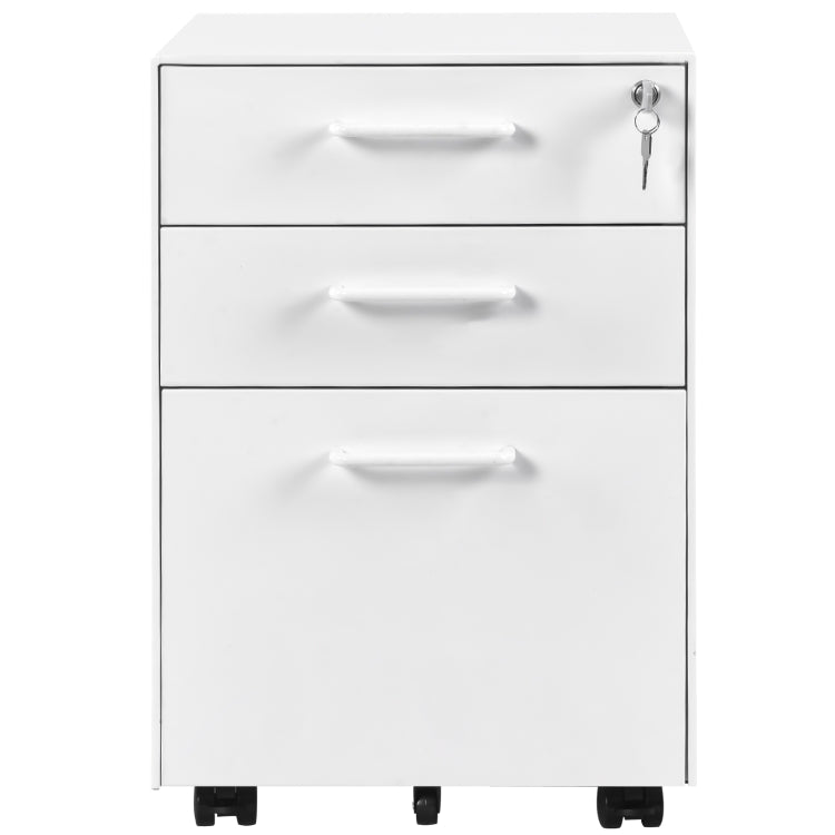 [EU Warehouse] MX193011WAA Mobile Multifunctional File Organizing Drawer Cabinet with Lock, only Send to German Warehouse