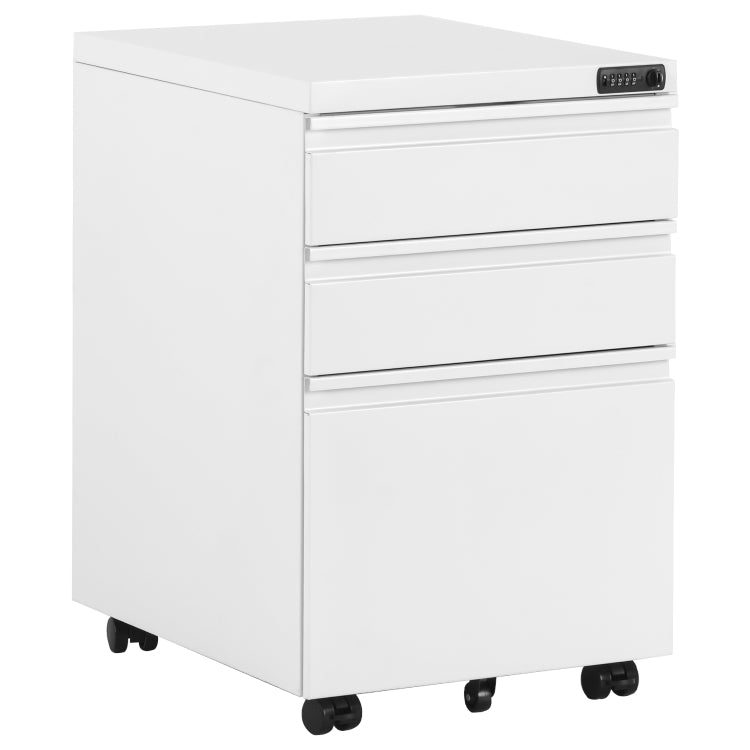 [EU Warehouse] MX193009WAA Mobile Multifunctional File Organizing Drawer Cabinet with Password Lock