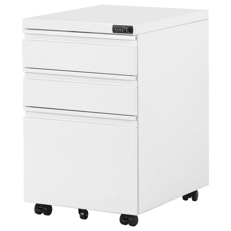 [EU Warehouse] MX193009WAA Mobile Multifunctional File Organizing Drawer Cabinet with Password Lock