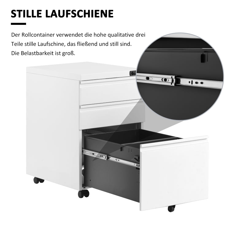 [EU Warehouse] MX193009WAA Mobile Multifunctional File Organizing Drawer Cabinet with Password Lock