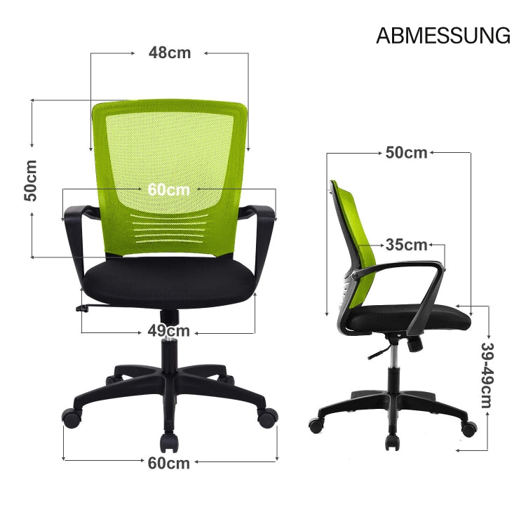 [EU Warehouse] Height Adjustable Office Rotating Computer Chair (Green)